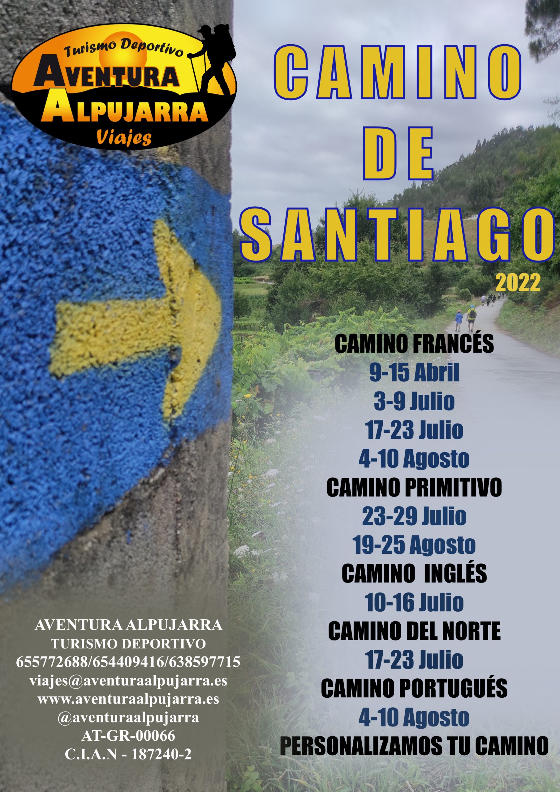 Viajes Aventura Alpujarra - Camino de Santiago 2022
